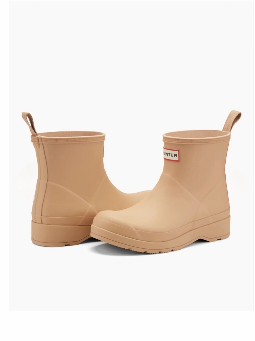 NWT Hunter Original Play Short Rain Boots in Biscuit / Tan (Size 11)